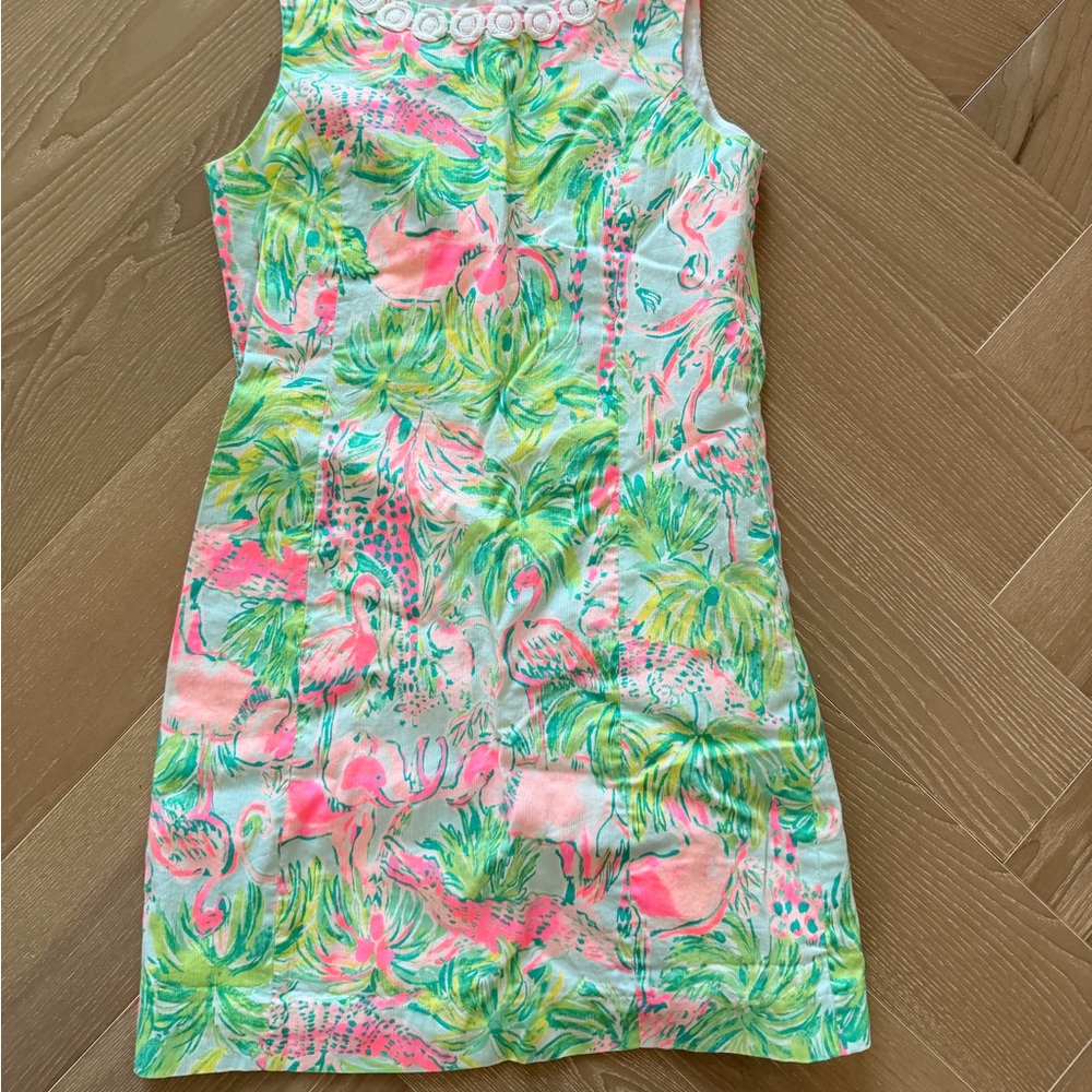 Lilly Pulitzer Tropical Flamingo Print Dress